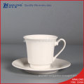 Different Shapes Blank White Porcelain Mugs Custom your Logo Tea Cup And Saucer